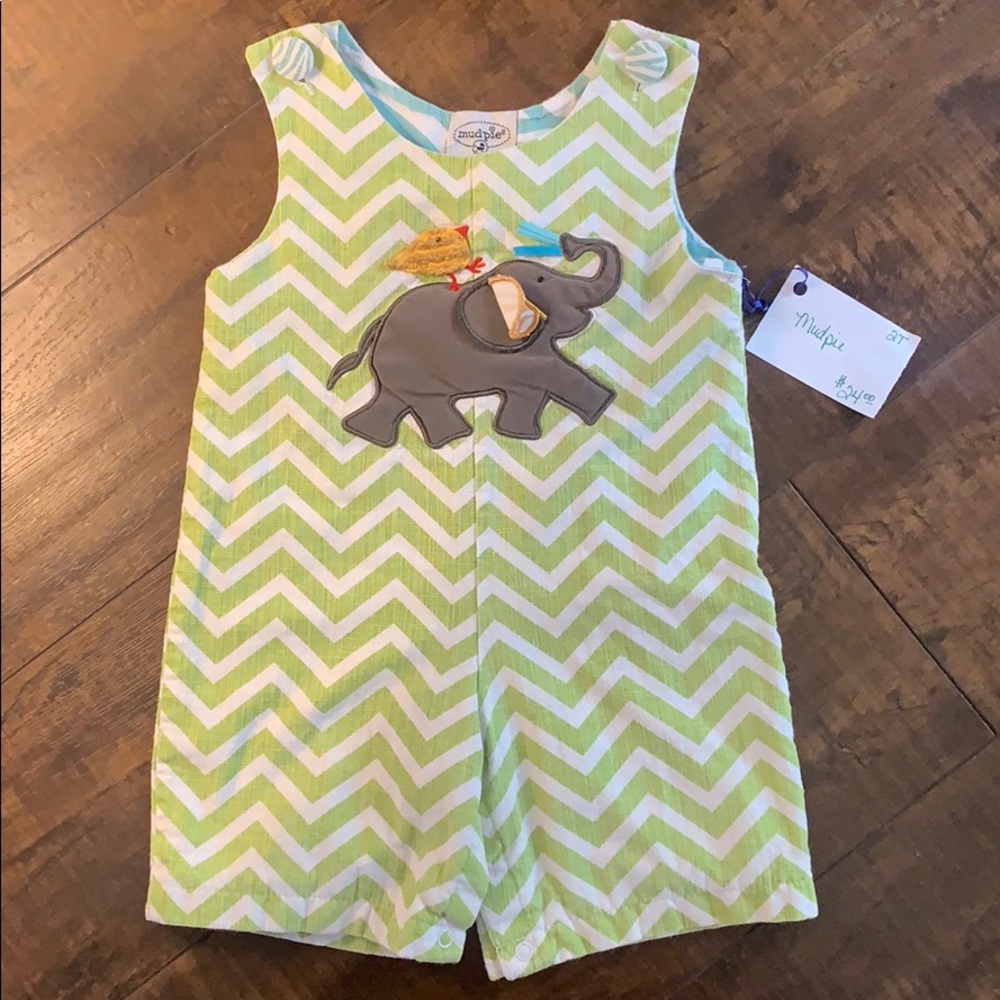Mud pie shortall- 2T/3T boys